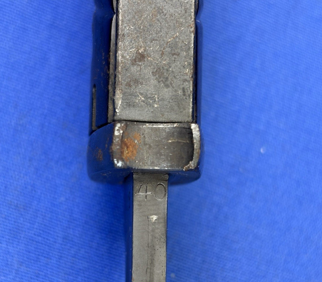 Vintage 1940 German WWII E. Pack & Sohn Bayonet & Scabbard Matching Number Frog