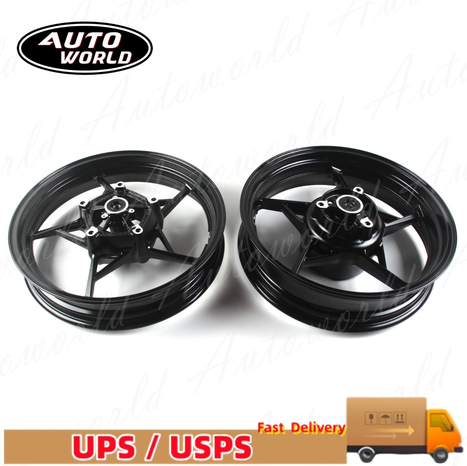 17'' Wheel Rim For Kawasaki Z500 SE 2025 2024 Ninja500R Front Rear Glossy Black