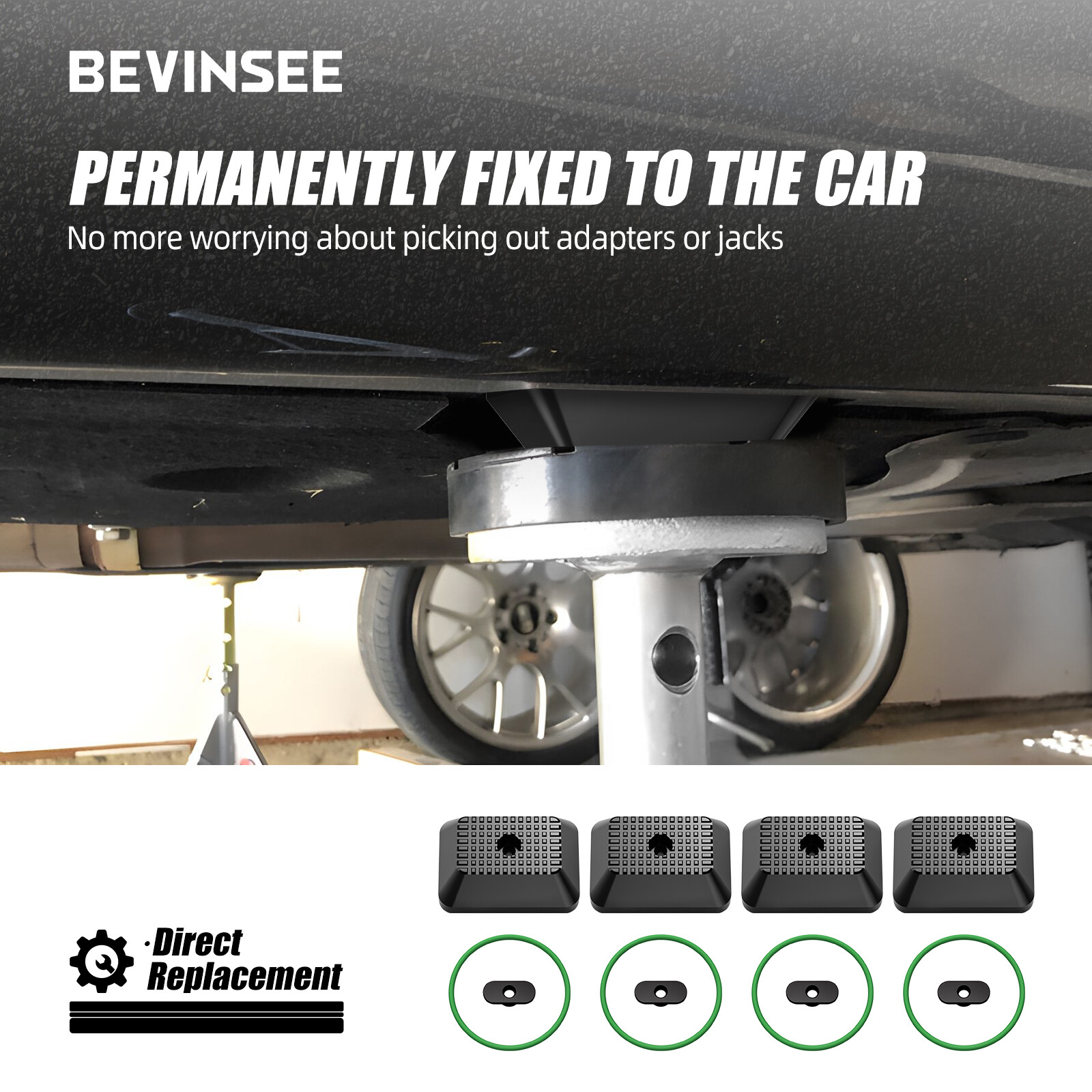 BEVINSEE Jacking Jack Pad Upgrade For BMW E82 E90 F30 135 320 325 328 330 335