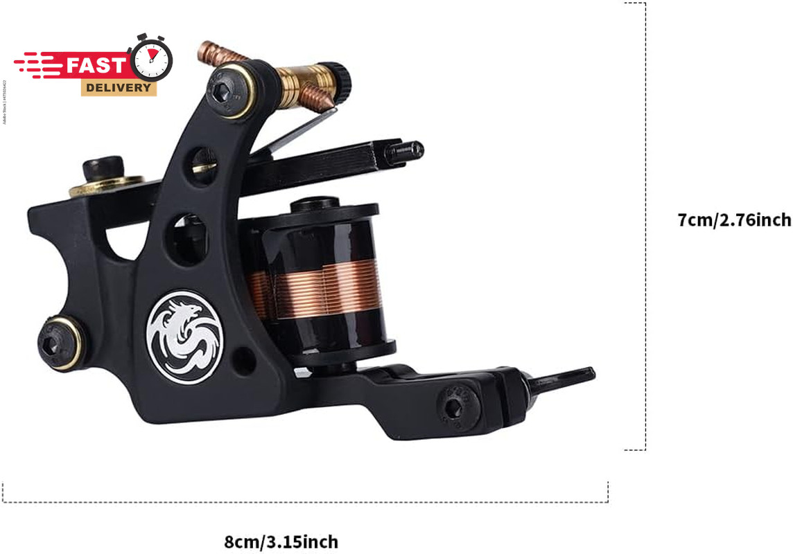 Dragonhawk Traditional Pro Complete Tattoo Kit - Two Machines Gun Easy Use Color