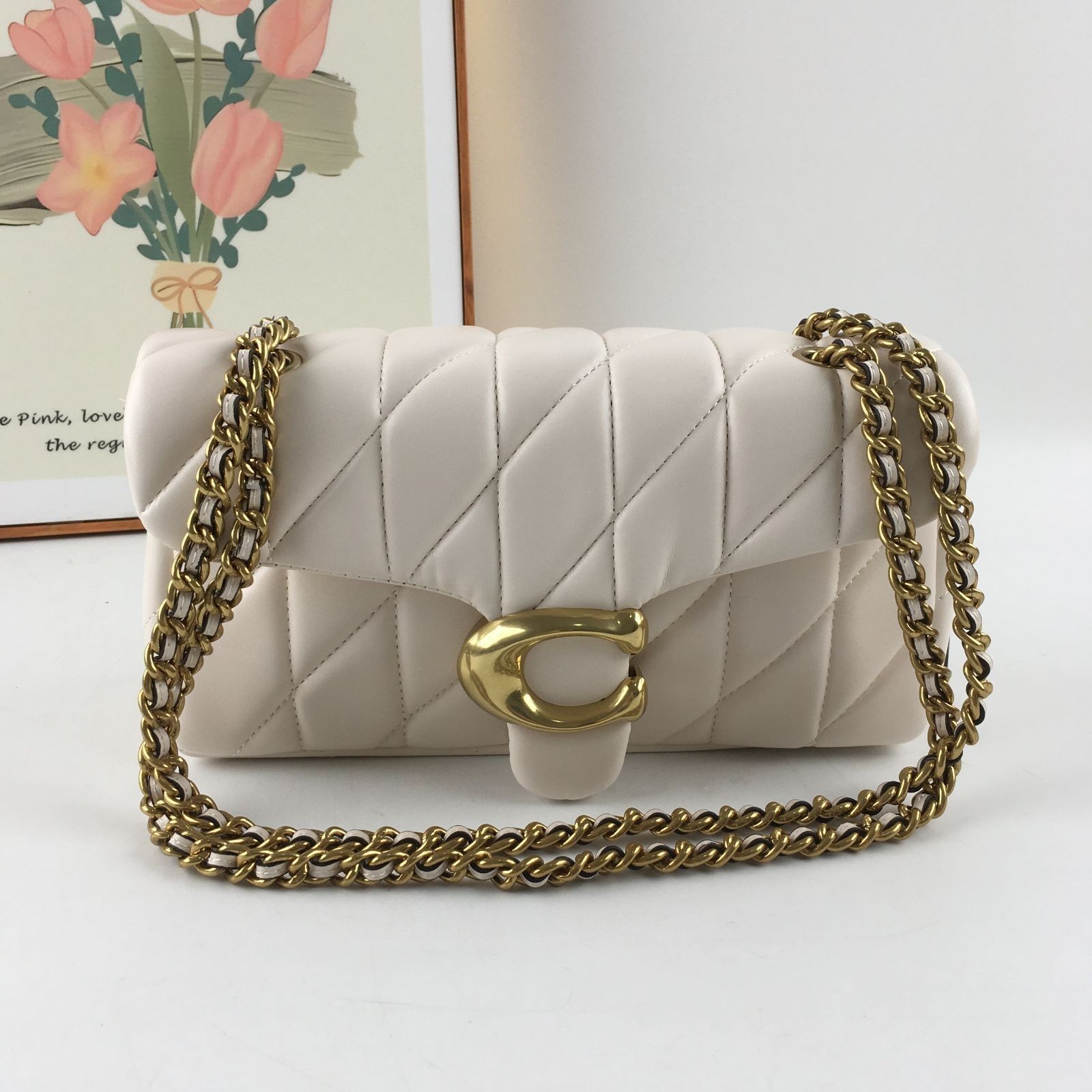 COACH Tabby Shoulder Bag 26 Quilted CP150 Burgundy Nappa Leather Outlet New