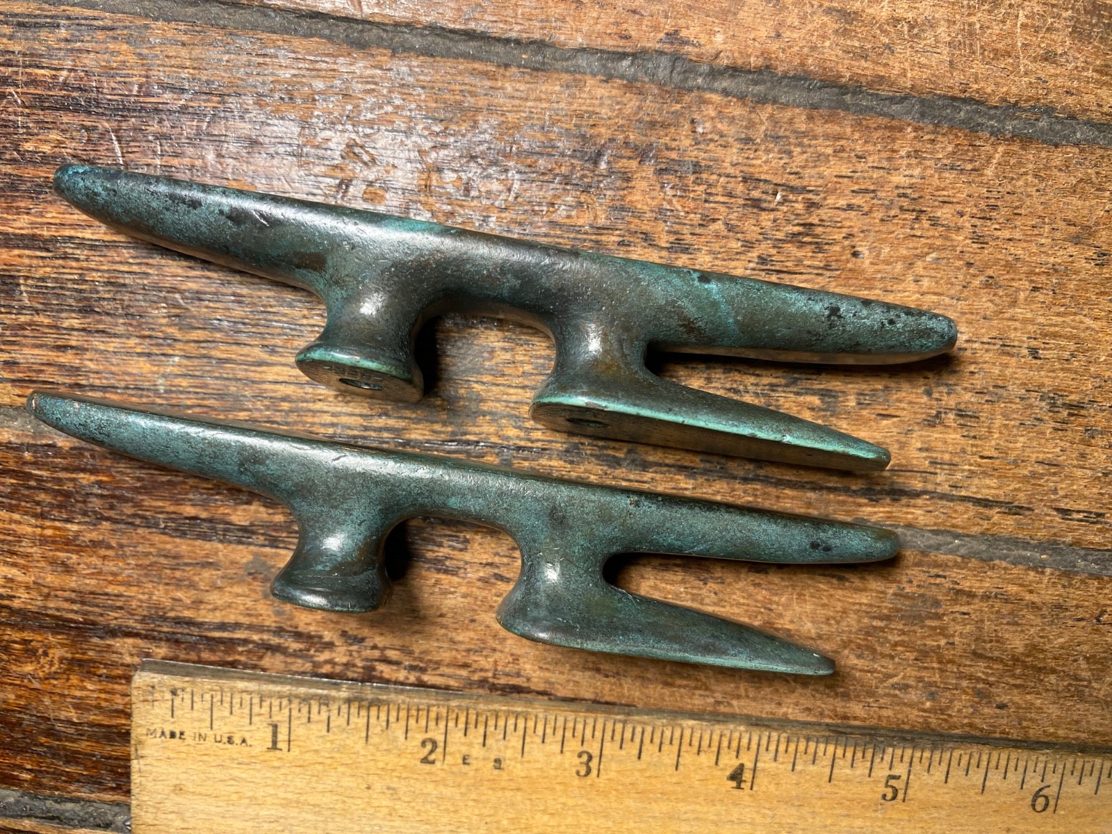 Pair of Vintage Bronze 5" Jam Cleats