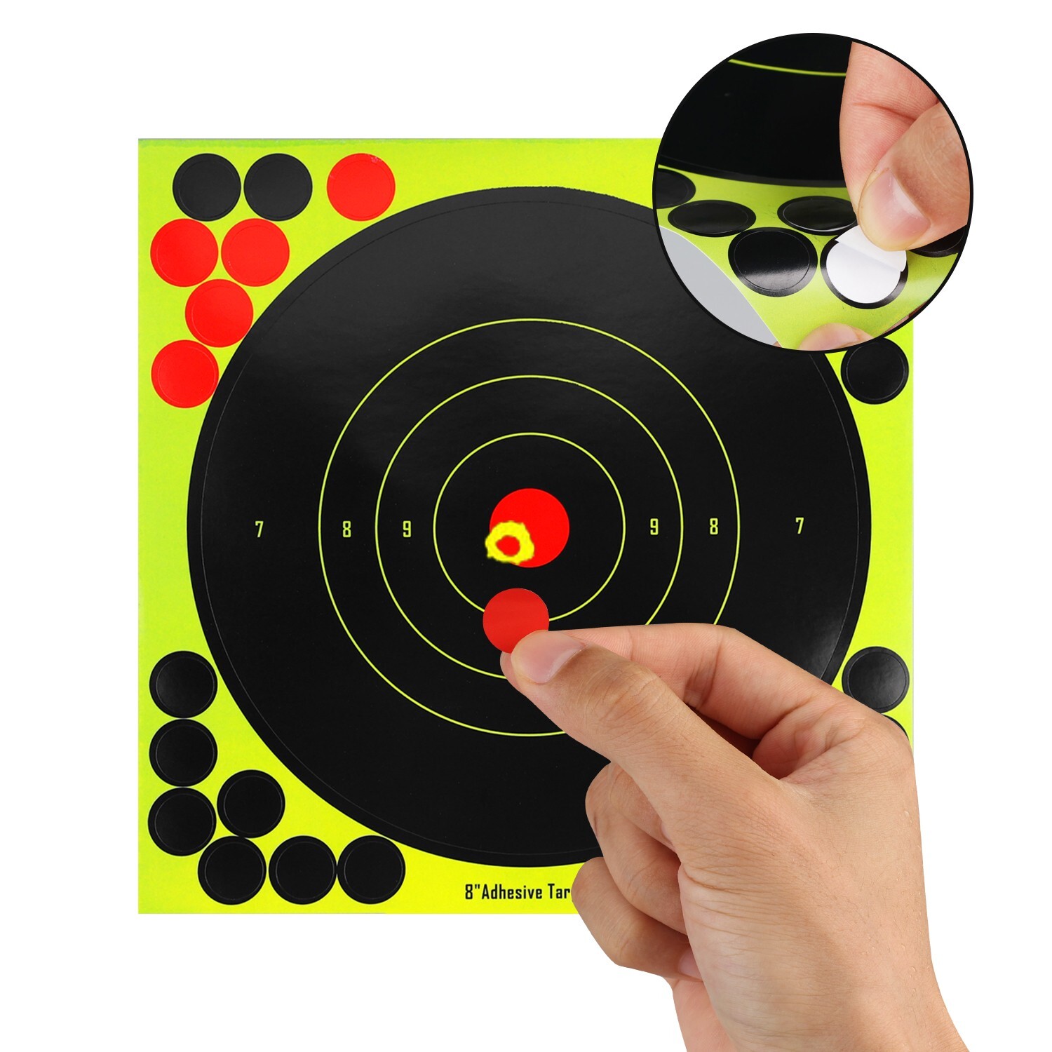 50 Packs Shooting Targets Reactive Splatter Range Paper Target Gun Shoot Rifle