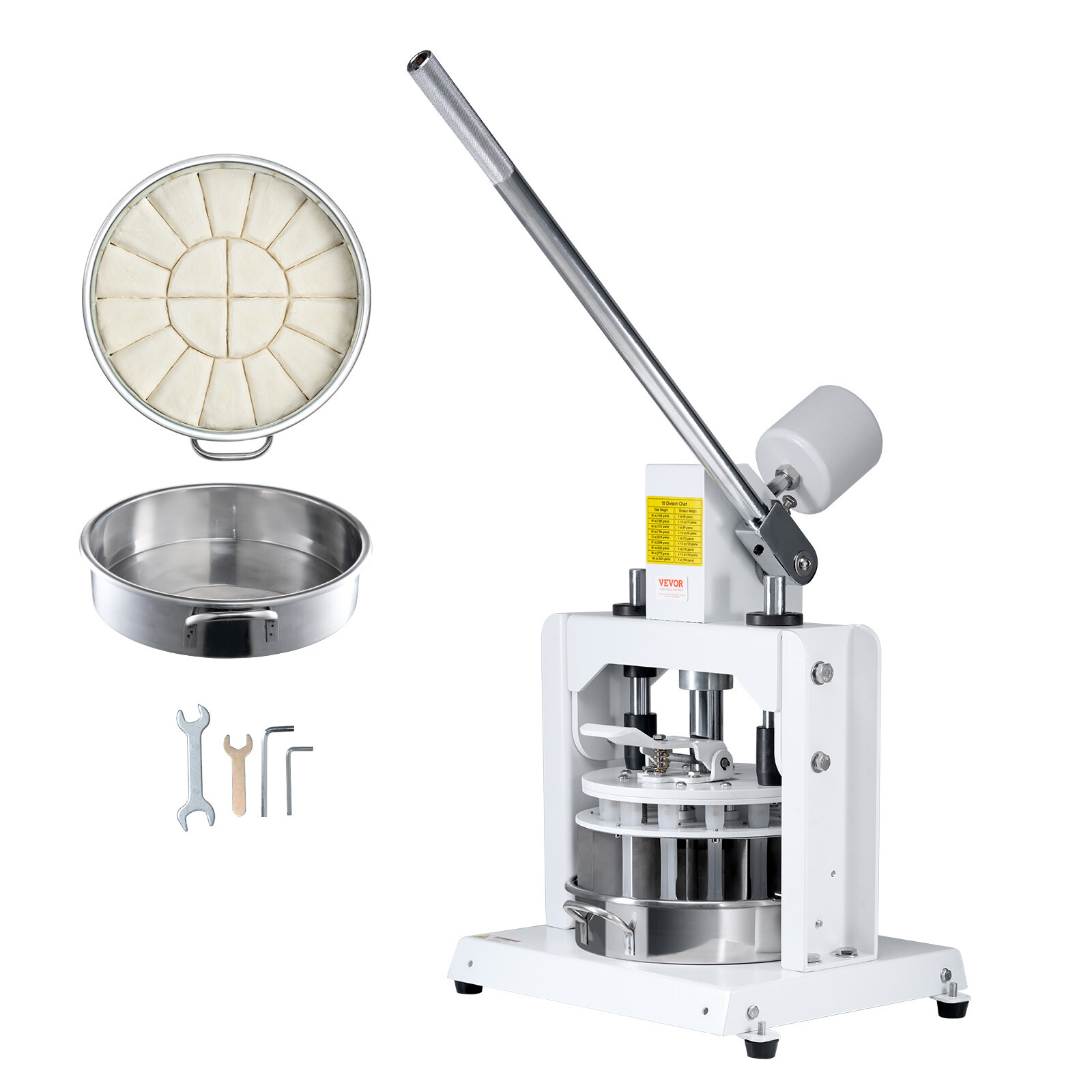 VEVOR Manual Dough Divider 18PCS Hand Press Dough Cutter Bread Maker for Bakery