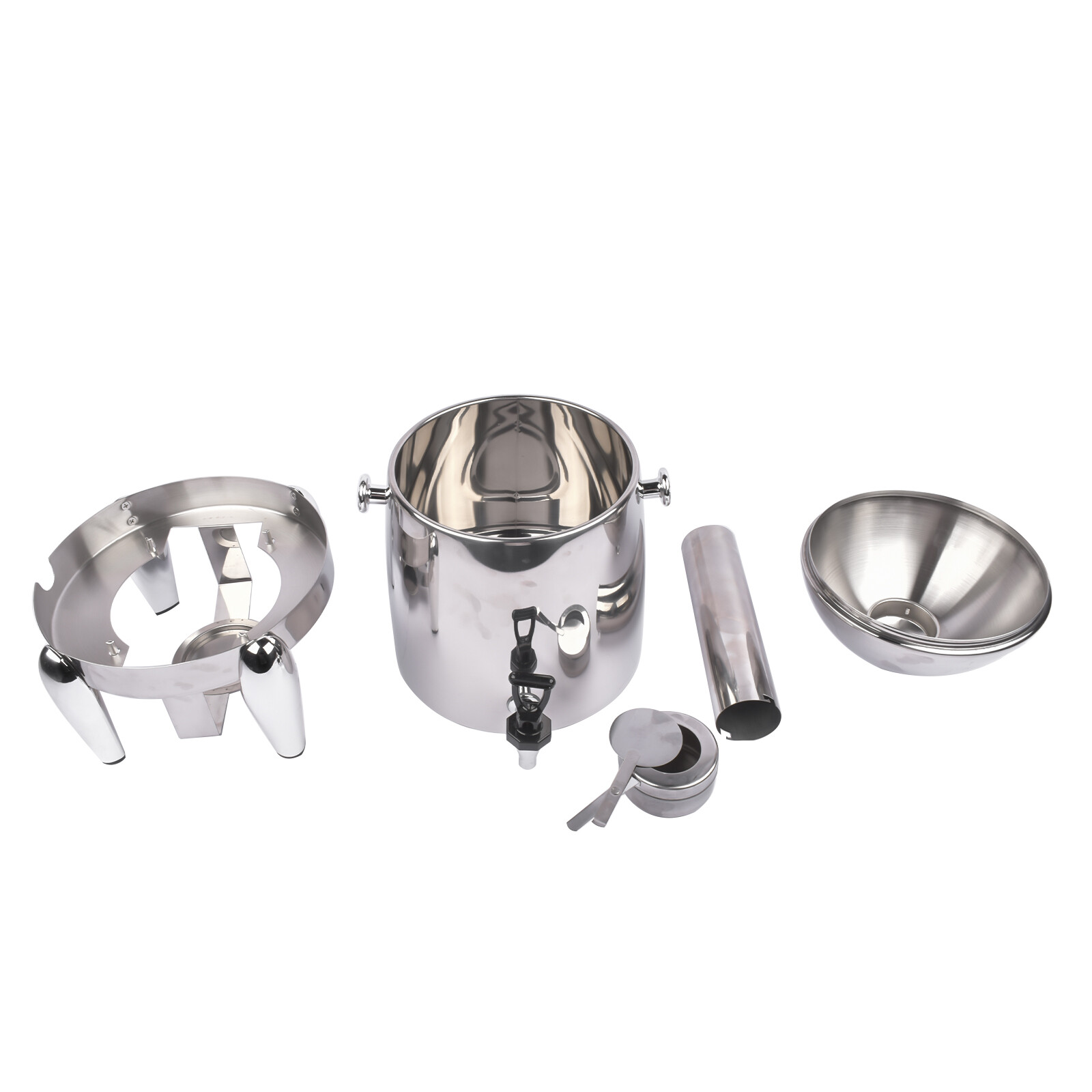 Stainless steel Beverage Dispenser for Hot & Cold Drinks with Ice Core and Stand