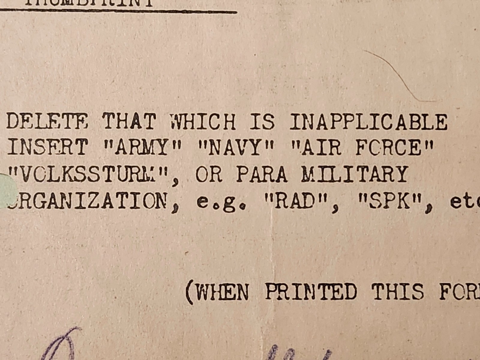 WW2 Germany Air Force POW Certificate of Discharge 1945 Used