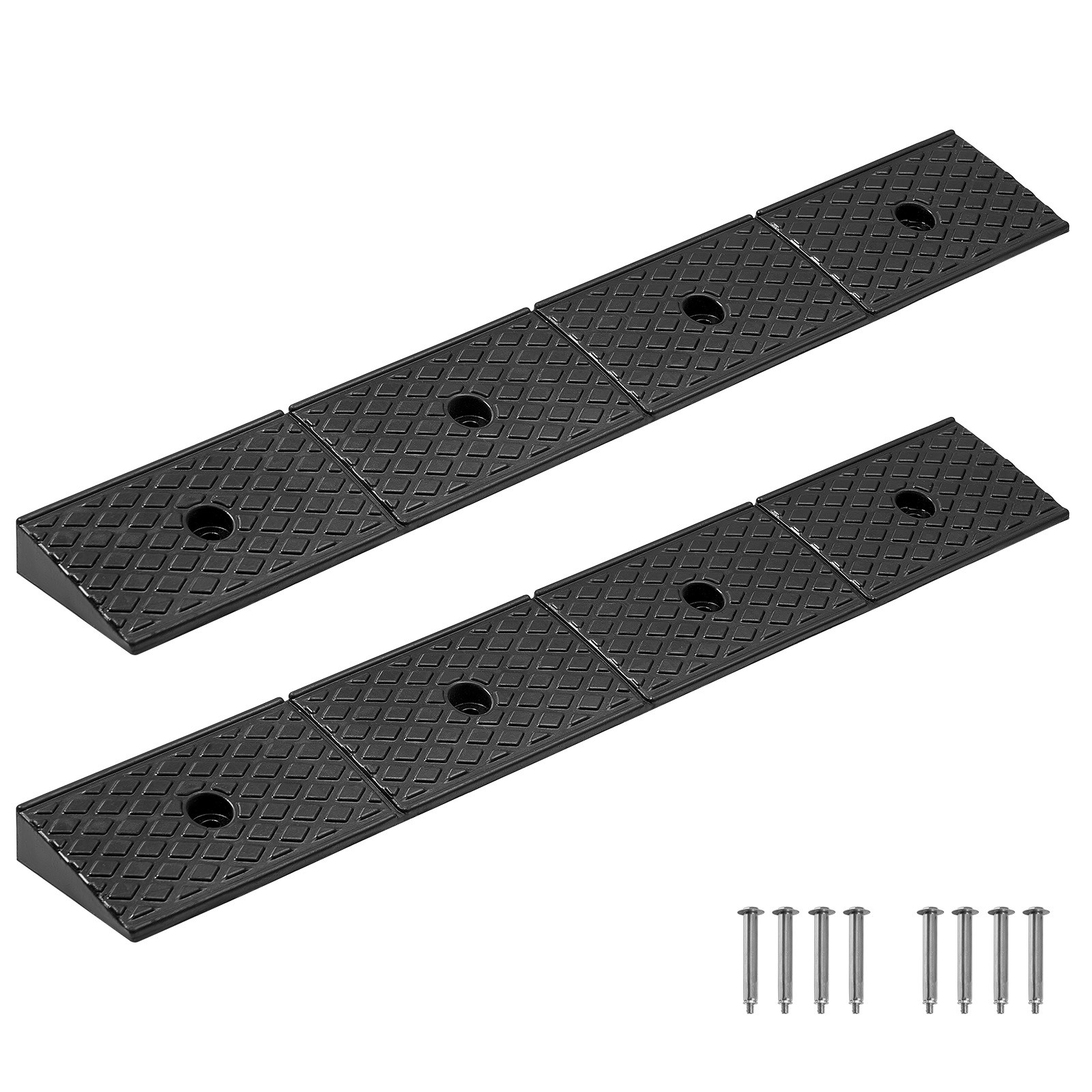 VEVOR 2 Pcs Driveway Rubber Curb Ramp 33069 lbs 2 inch Rise Threshold Ramp