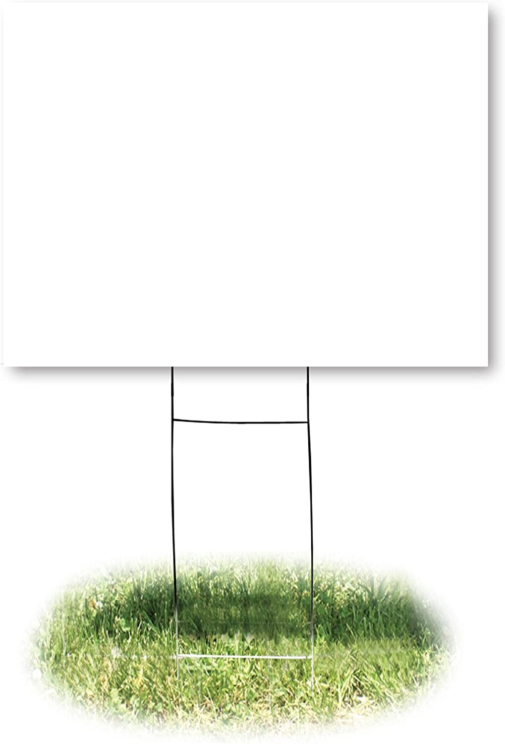 18x24 Durable Blank Yard Sign Kit (3,5,10, 50, or 100) with 24" Stakes