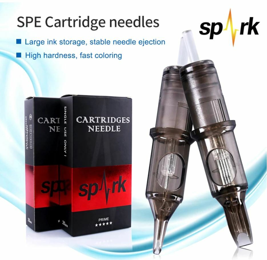 20PCS Spark Tattoo Disposable Cartridge Needles Round Liner Shader RL,RS,RM,M1