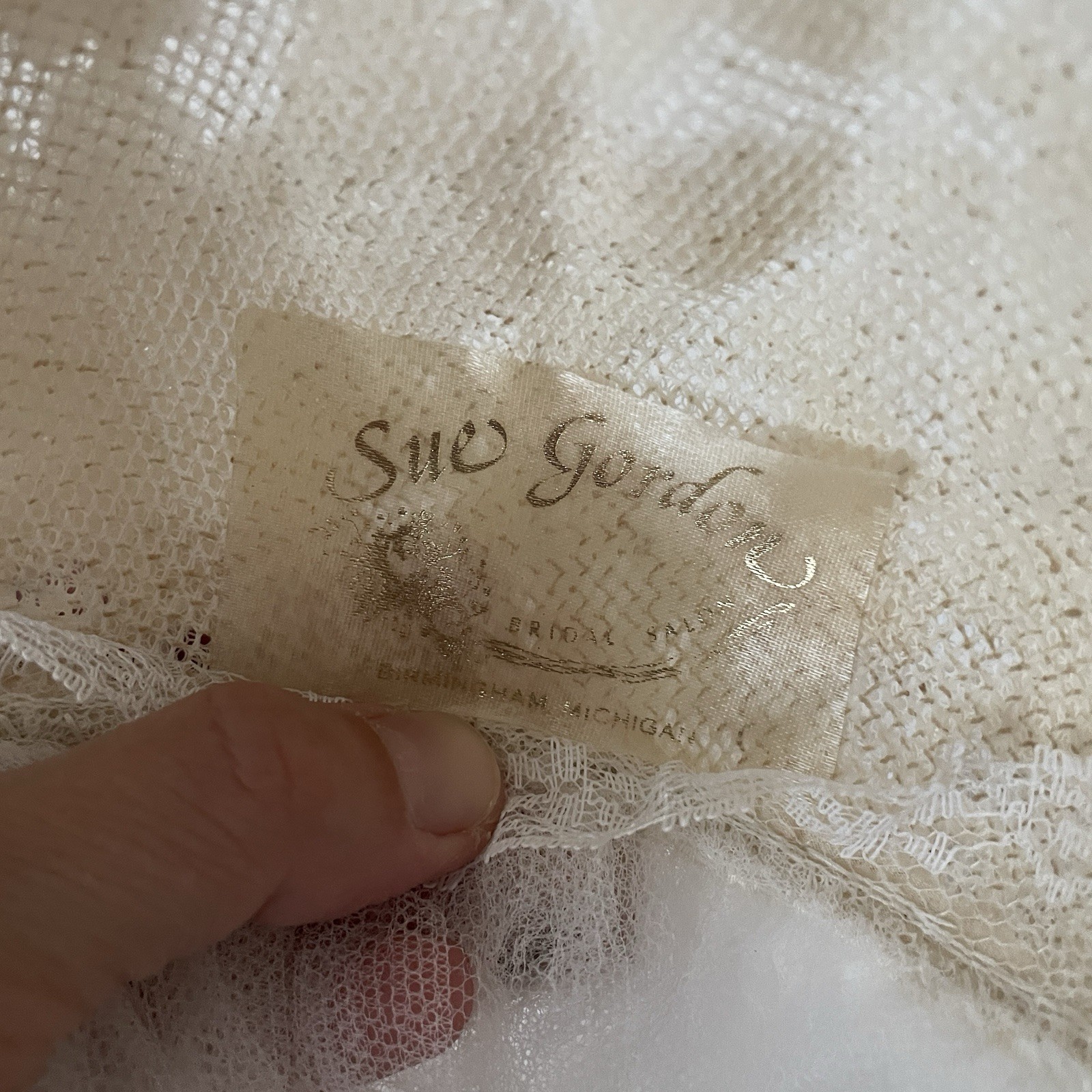 Vintage Sue Gordon Juliet Lace Cap And Veil