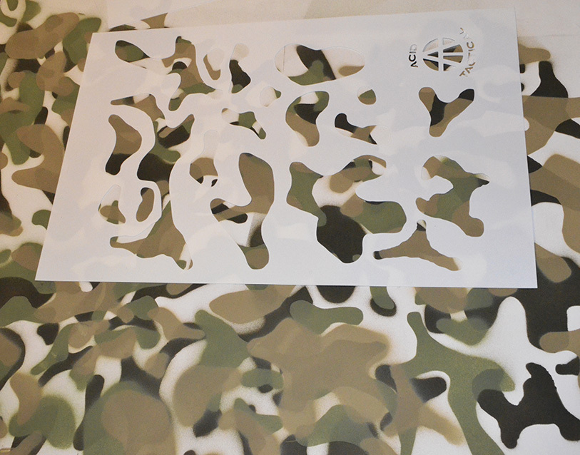Multicam Vinyl Airbrush Camo Spray Paint Stencils 14" 10 Mil