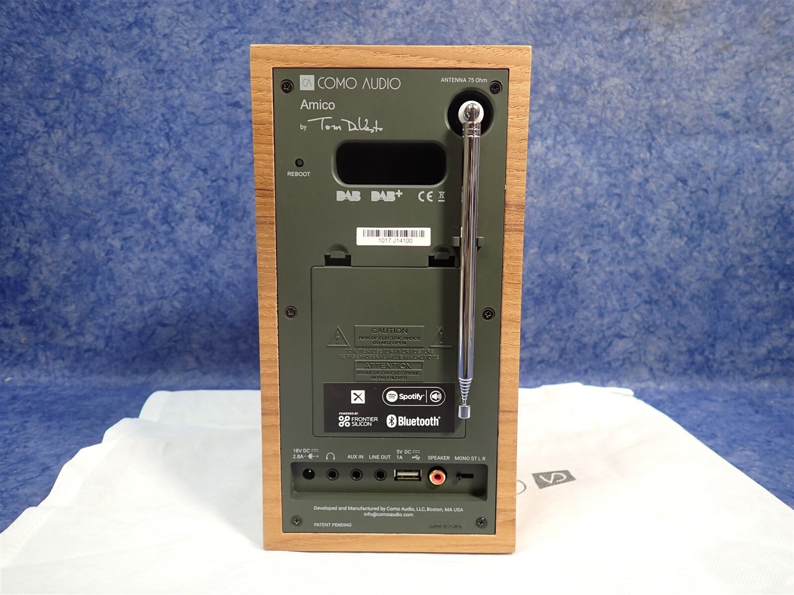 NEW Como Audio Amico AMTBEK EK Portable Wireless Smart Speaker System Teak/Black