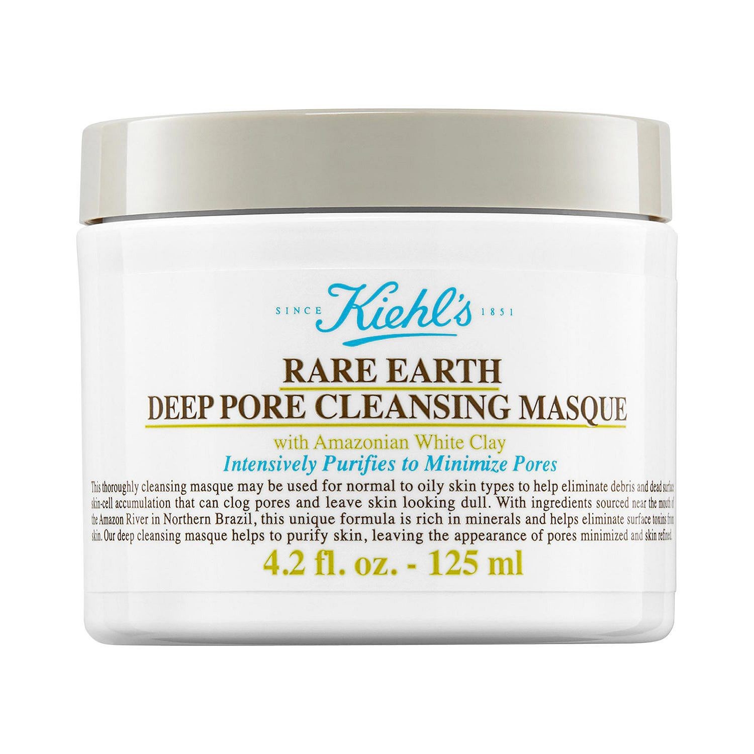 Kiehl's Since 1851 Rare Earth Deep Pore Cleansing Masque 4.2 oz 125 ml