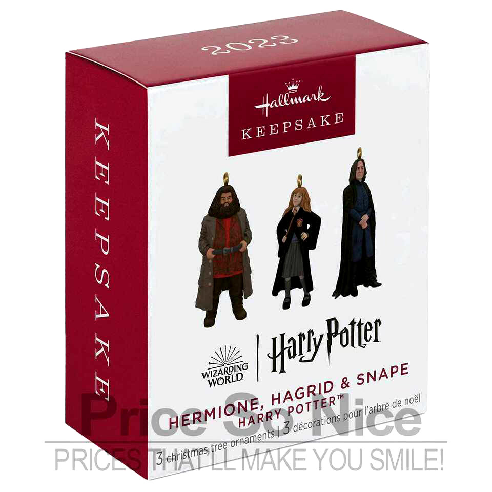 Hallmark Keepsake 2023  Harry Potter: Hermione, Hagrid & Snape Mini Ornament Set