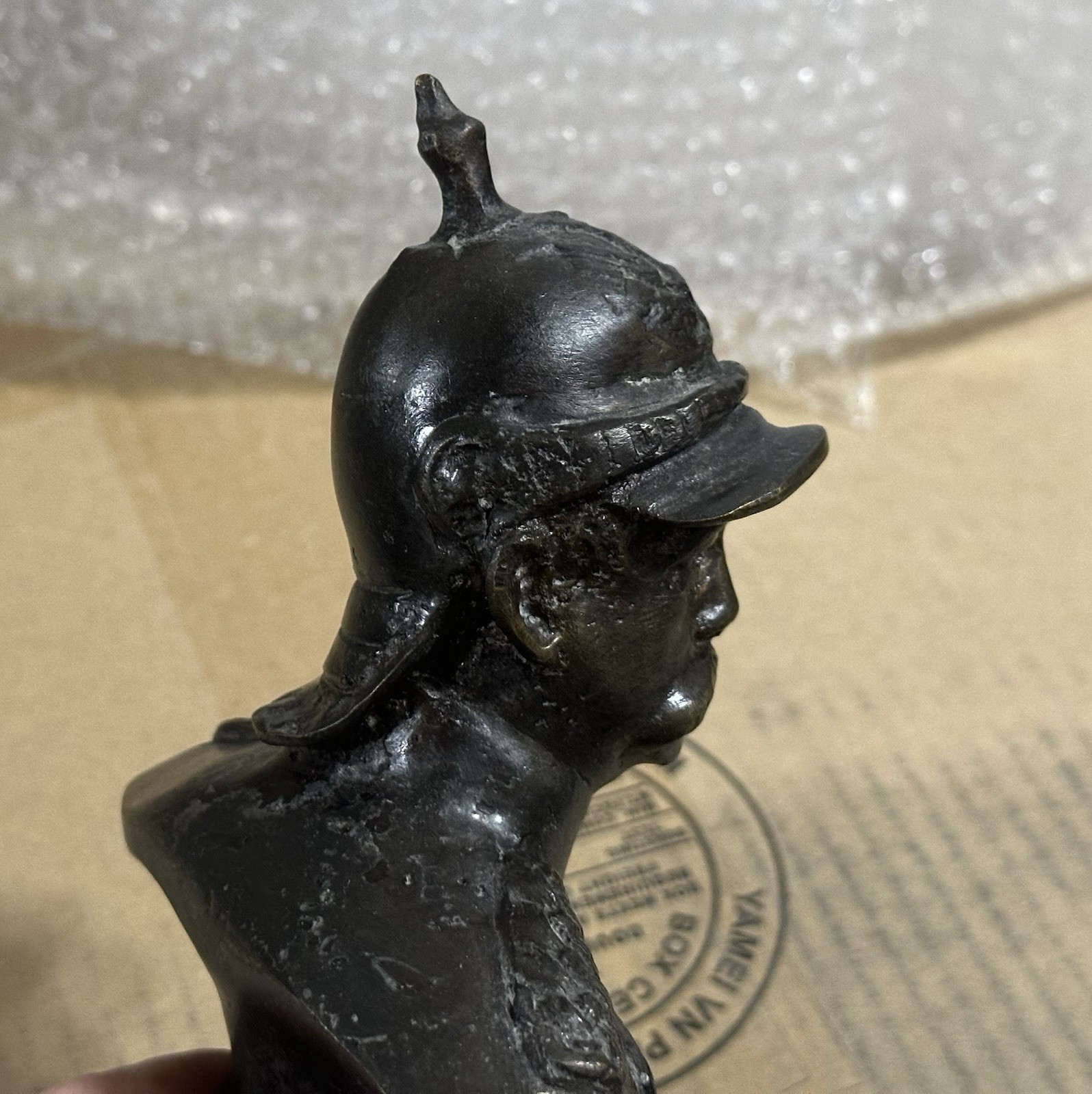 COOL! German Otto Von Bismarck Desk Statue Bronze Good Condition!