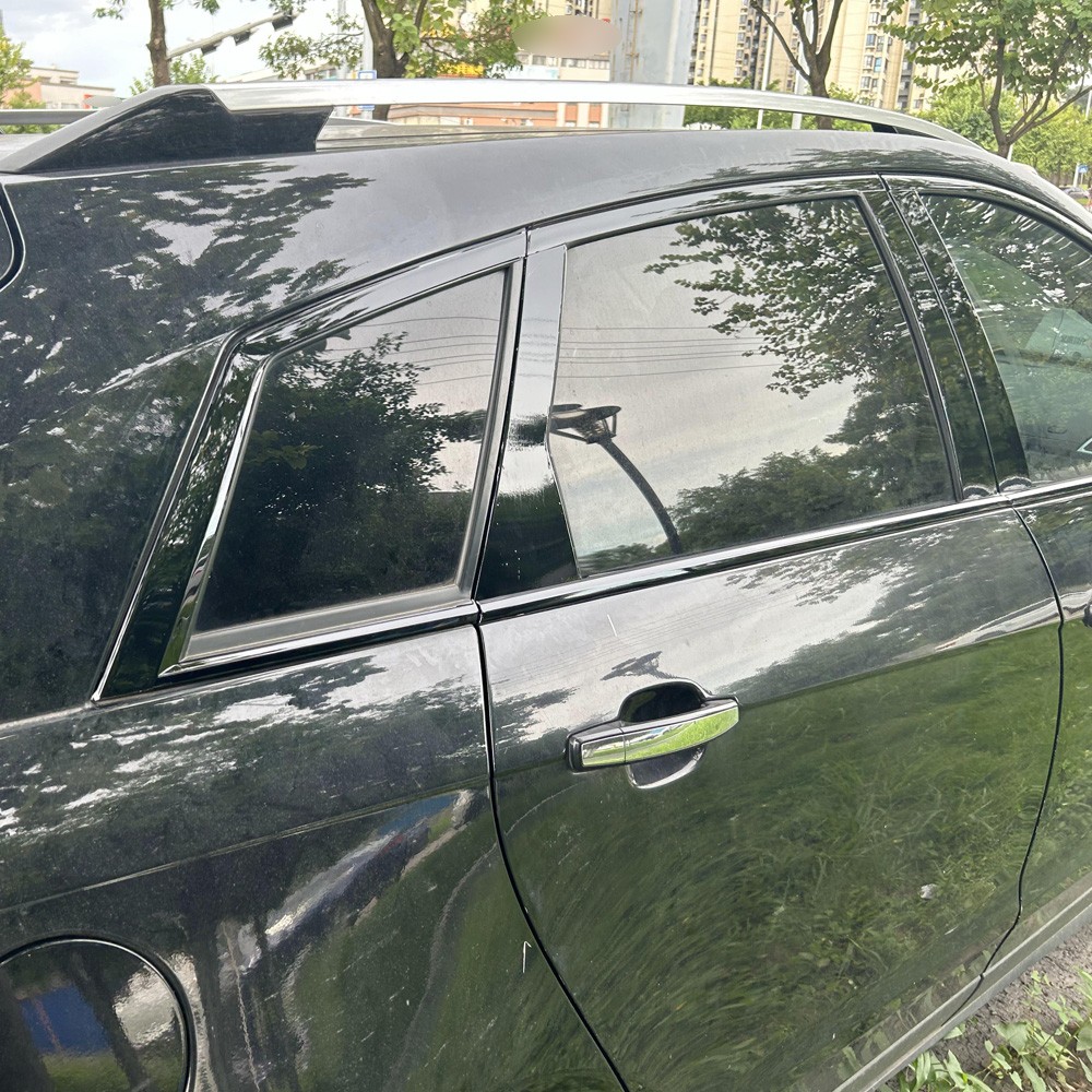 Glossy Black Chrome Delete Window Trims For Cadillac SRX 2010-2016