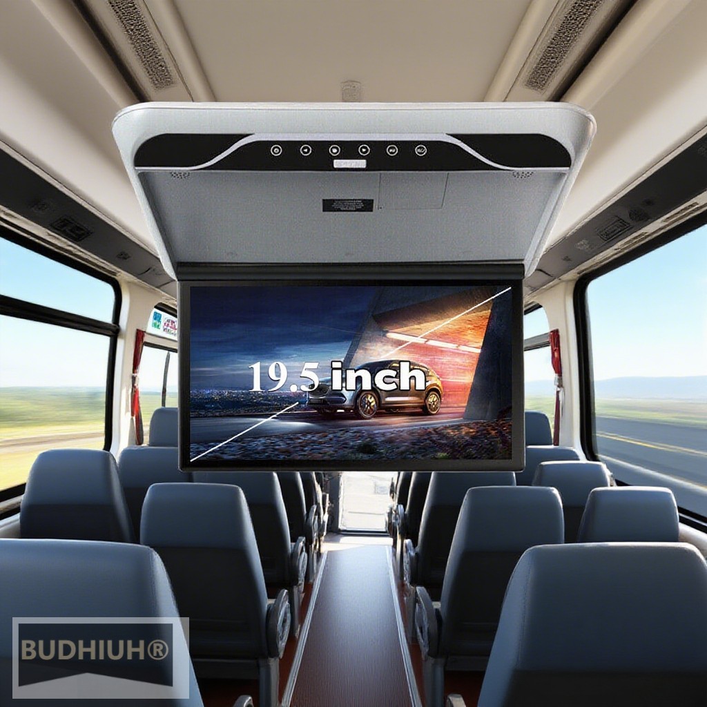 19.5" Screen Car Overhead Ceiling Roof Mount Monitor FHD 1080P Video Player HDMI