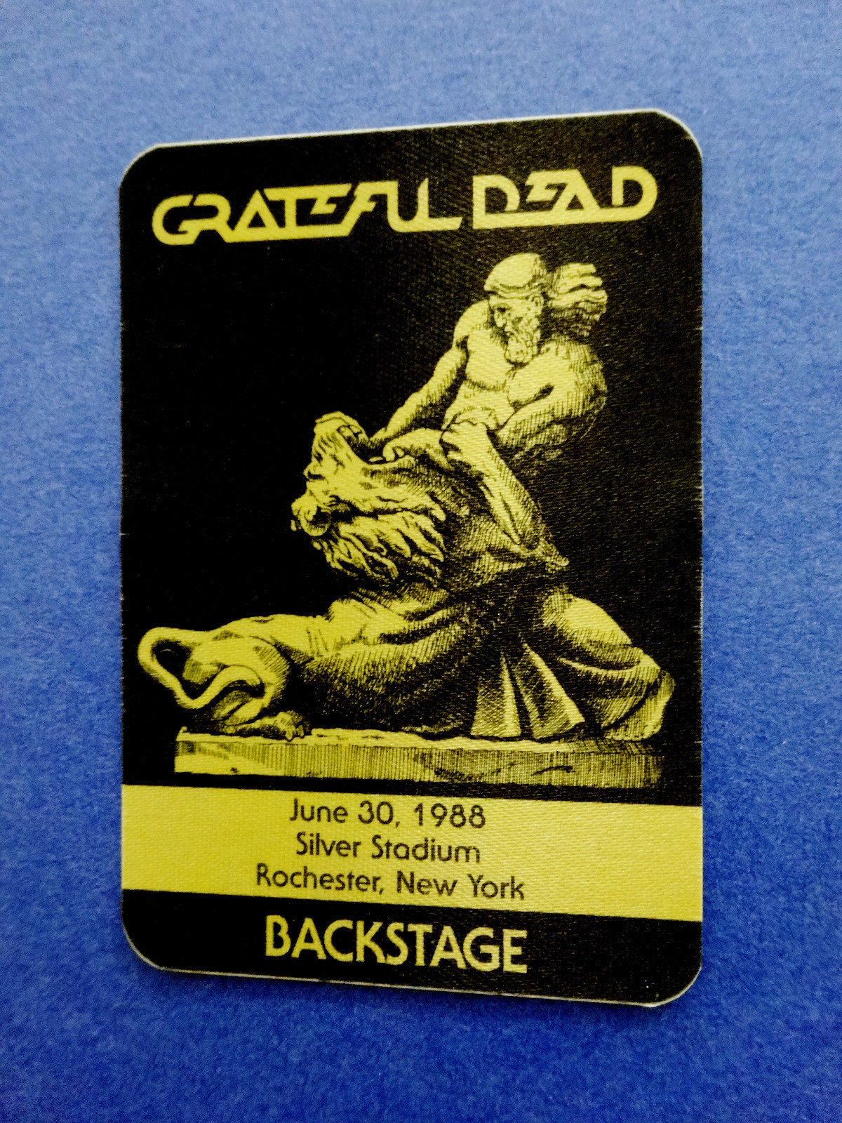 Grateful Dead Backstage Pass Rochester New York Silver 6/30/88 6/30/1988 Samson