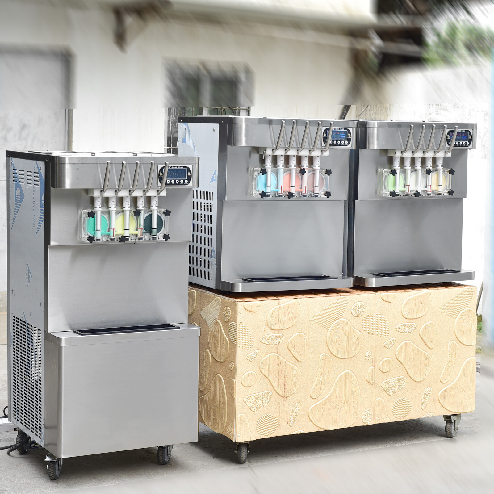 KolIce Commercial ETL 5 Flavors Soft Ice Cream Machine,Yogurt Ice Cream Maker