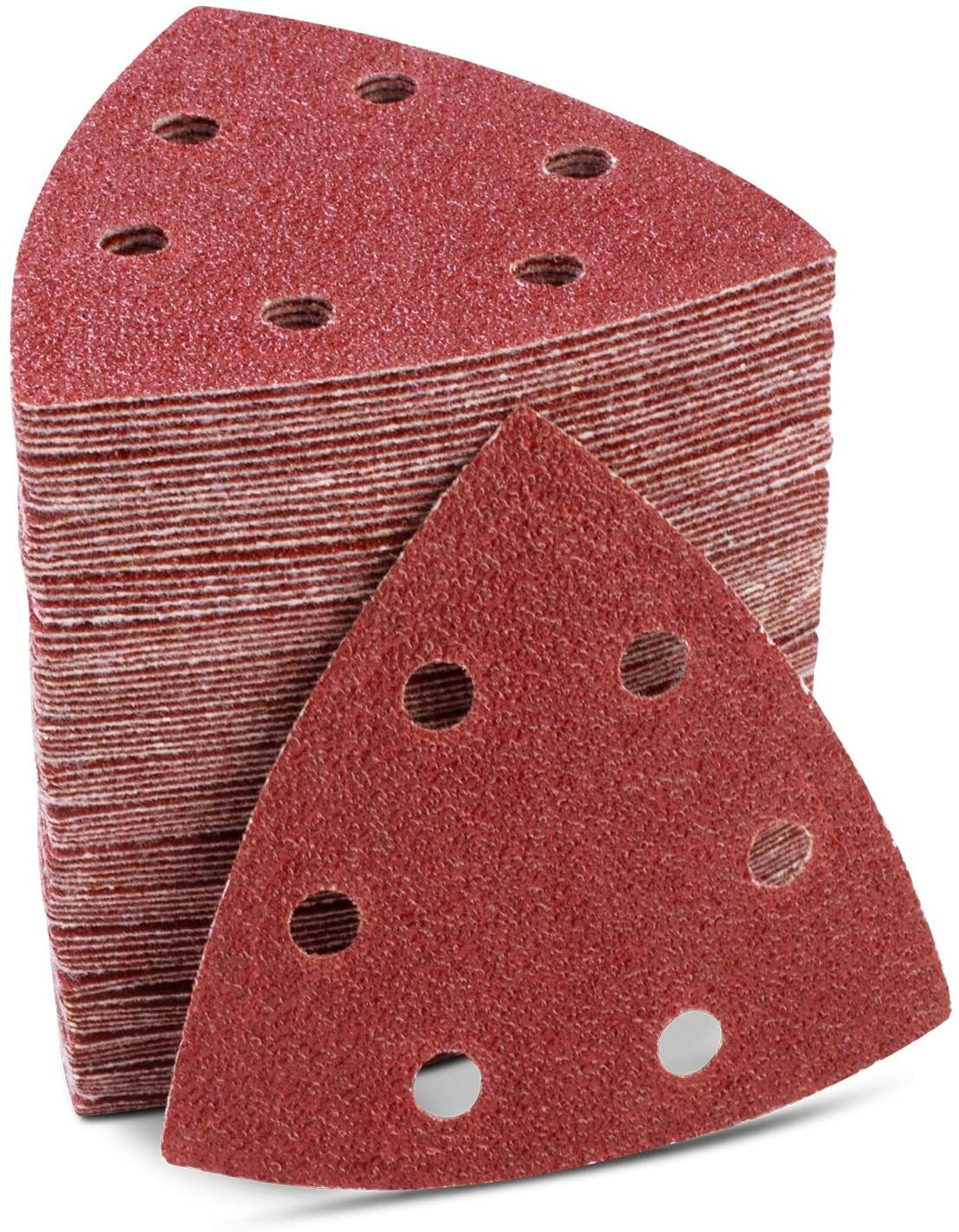 100x Triangle Sandpaper Sanding Pads Hook Loop for 3-1/2" Oscillating Multi Tool