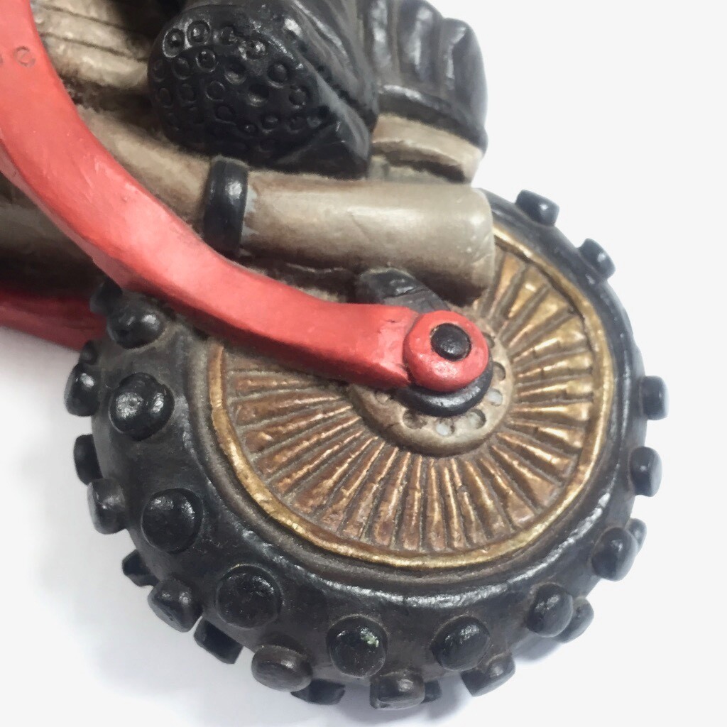 Apsit Bros California Motorcycle Motocross Chalkware Sculpture 70’s 15 Inches