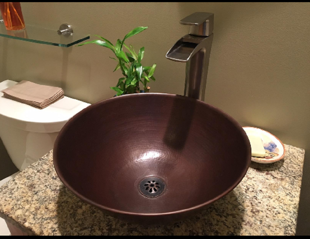 14" Round Copper Vessel Sink Your Choice of Color