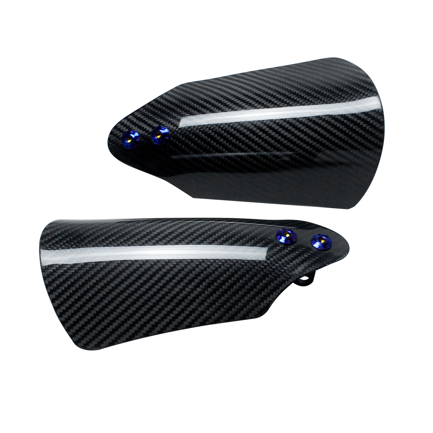 Carbon Fiber Hand Grips Guard Windshield For Harley Touring Road King FLHTK FLTR