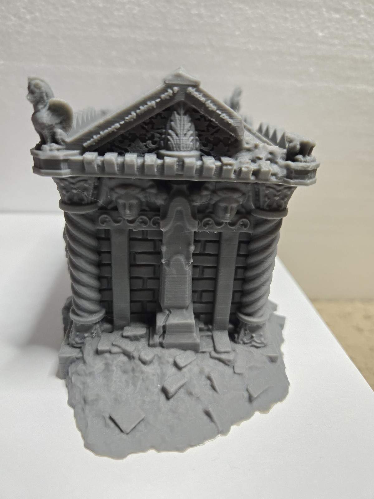 Tabletop Terrain Mausoleum Graveyard W/ 28mm Skeleton Guards And Dead Tree