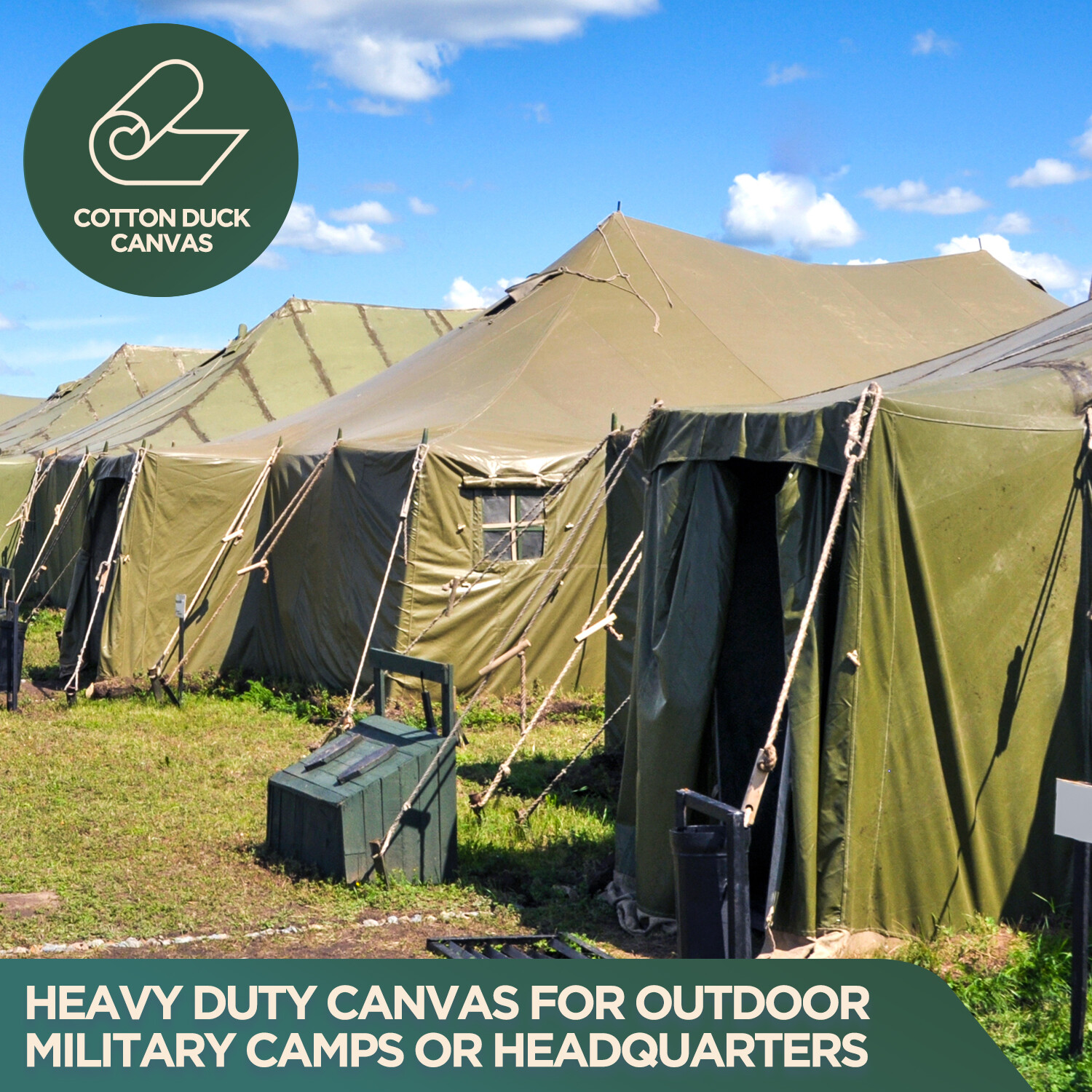 Heavy Duty Canvas Tarp - 100% Cotton Canvas - Water and Mildew Resistant