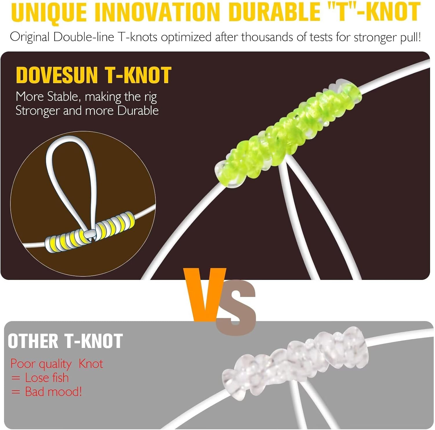 10PCS/4PCS Pompano Rigs for Surf Fishing Unique T-Knot Strong Pre-Rigged Surf Fi