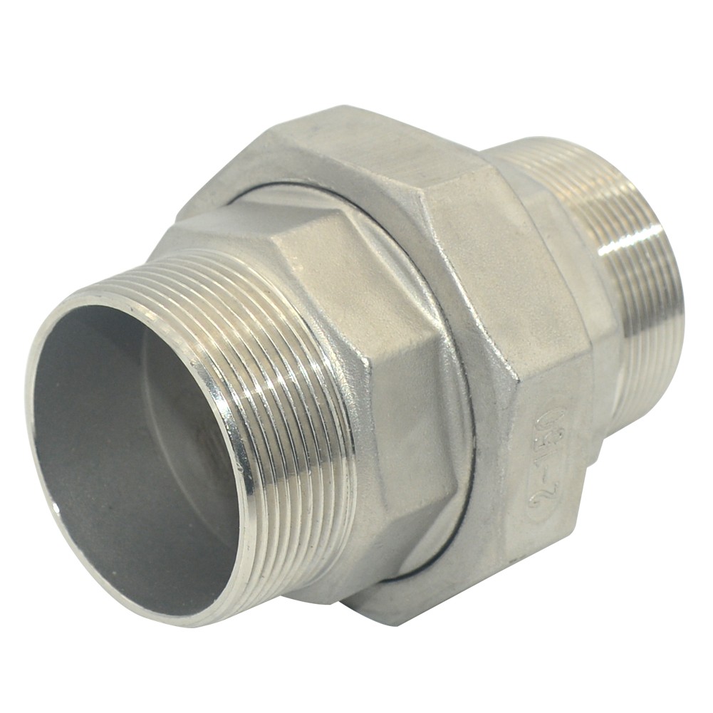 2" in inch NPT male thread Union split Coupling Pipe Fitting stainless steel 304