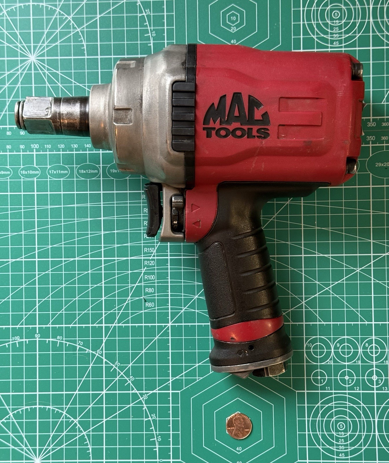 Mac Tools 3/4" Drive Air Impact Wrench AWP075 Titanium 90 PSI MAX-$879.00 Retail