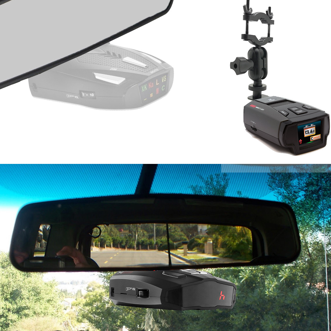 Rearview Mirror Mount for Cobra SPX 5000 5300 5400 5500 6500 6700 Radar Detector