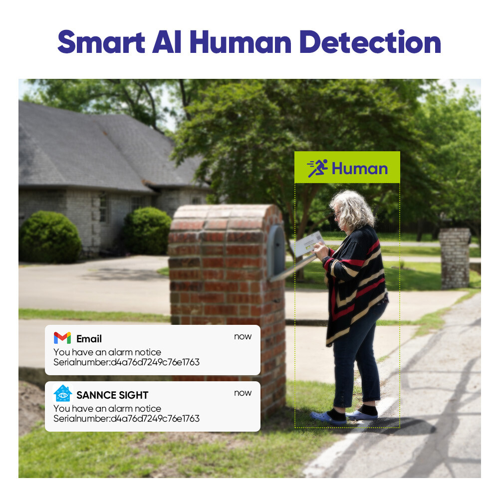 SANNCE Security Camera System Outdoor Wireless Audio Wifi Home CCTV 5MP 8CH NVR