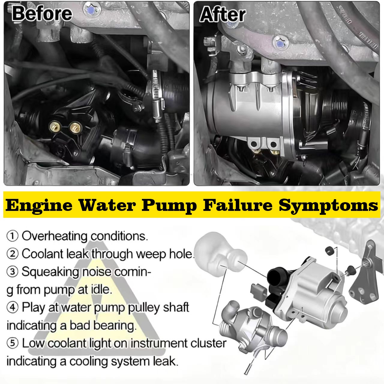 Electric Water Pump W/ Thermostat For BMW 335i 535i 640i 740i X5 X6 11517632426