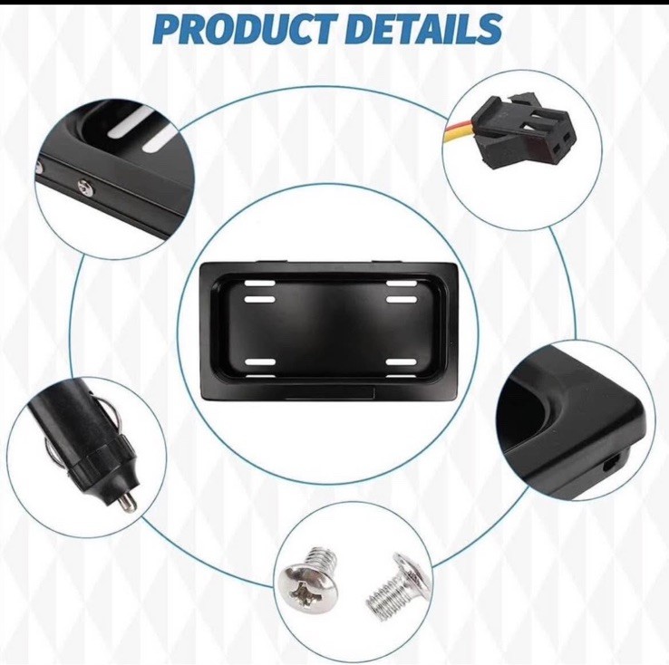 License plate holder (with rain cover)