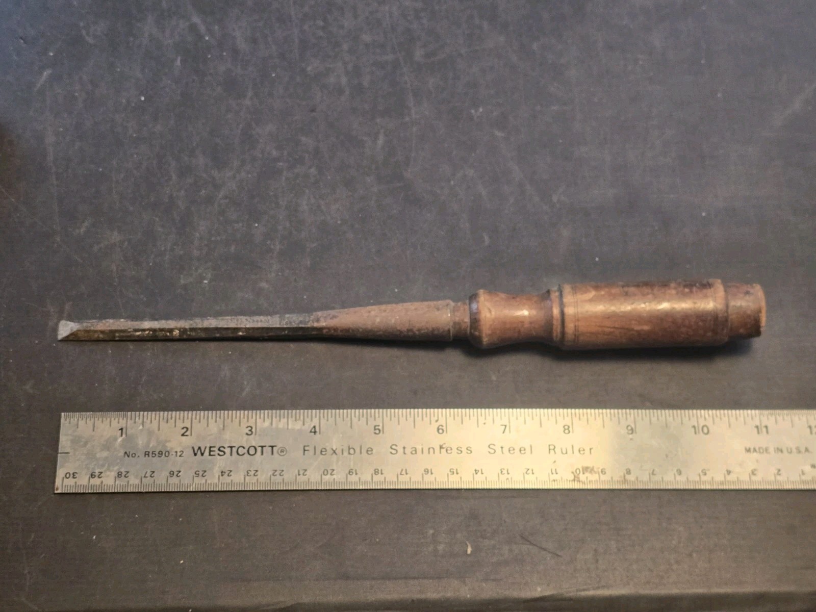 Vintage Buck Bros. Socket Chisel 3/8" with Wood Handle