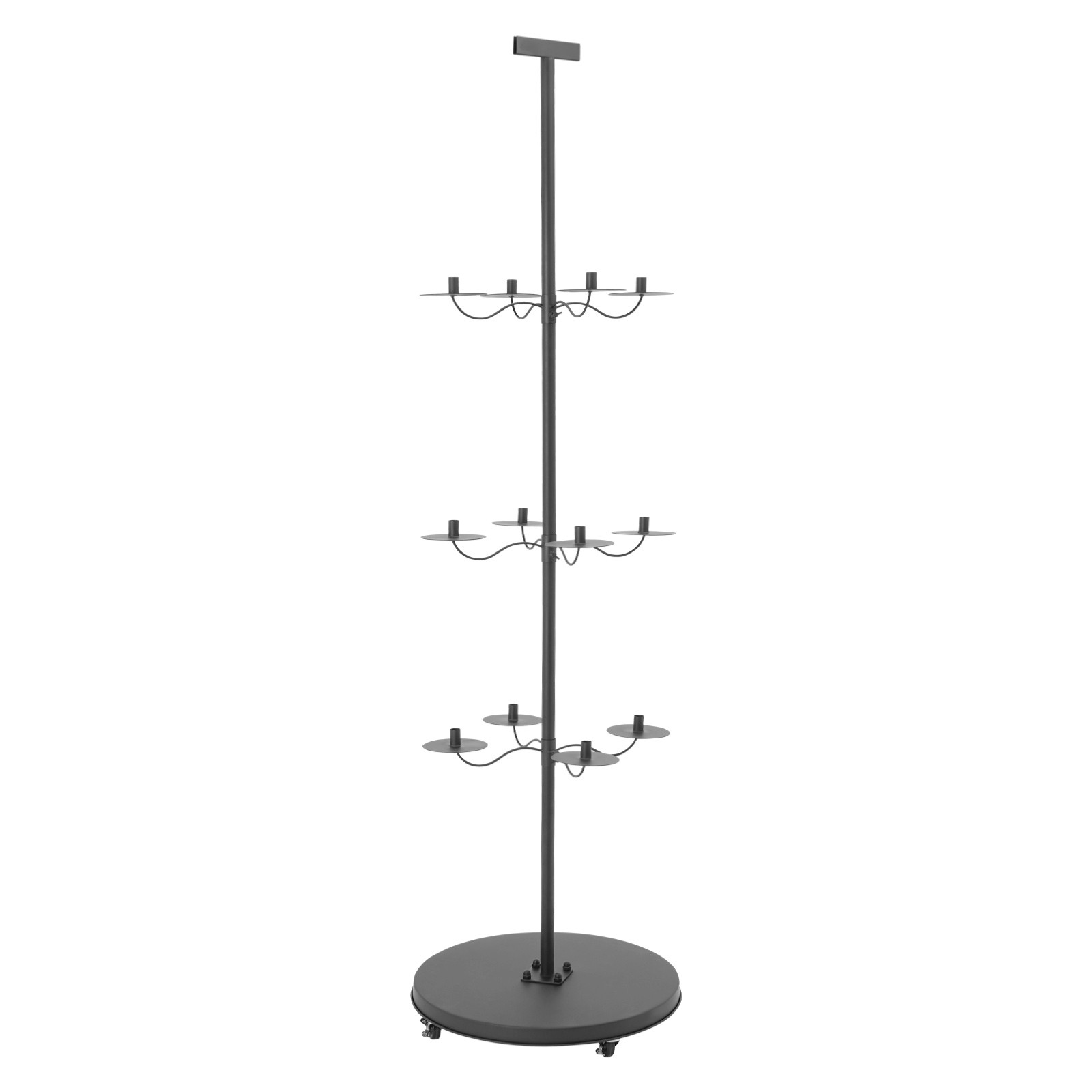 12-head Wig Holder Black Wig Head Stand Wig Display& Storage Rack 19.69*70.08in