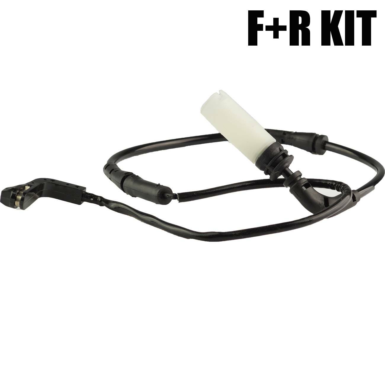 2PCS Brake Pad Wear Sensor Kit Front + Rear For BMW 528i 535i 550i 650i M5 M6