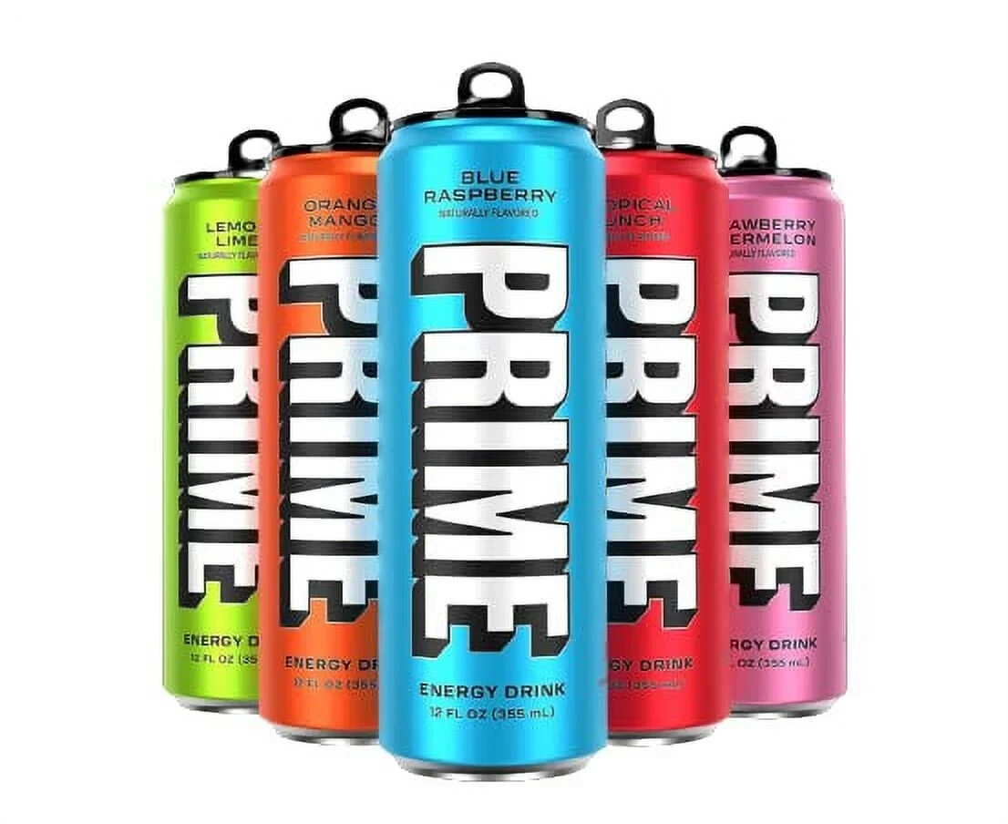PRIME Energy No Sugar, Energy Drink, 200mg Caff 12pk FREE SHIP! Pick Your Flav