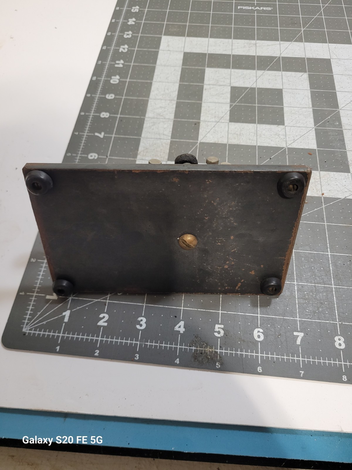 Telegraph Key Mounted On Metal Board Unknown Brand
