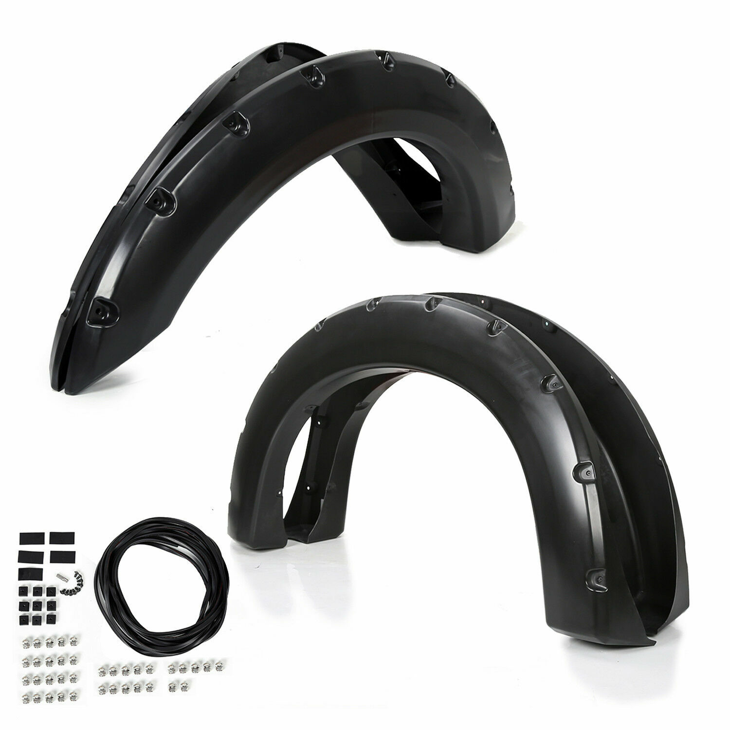 For 1999-2007 Ford F250 F350 Super Duty Fender Flares Wheel Pocket Rivet Style