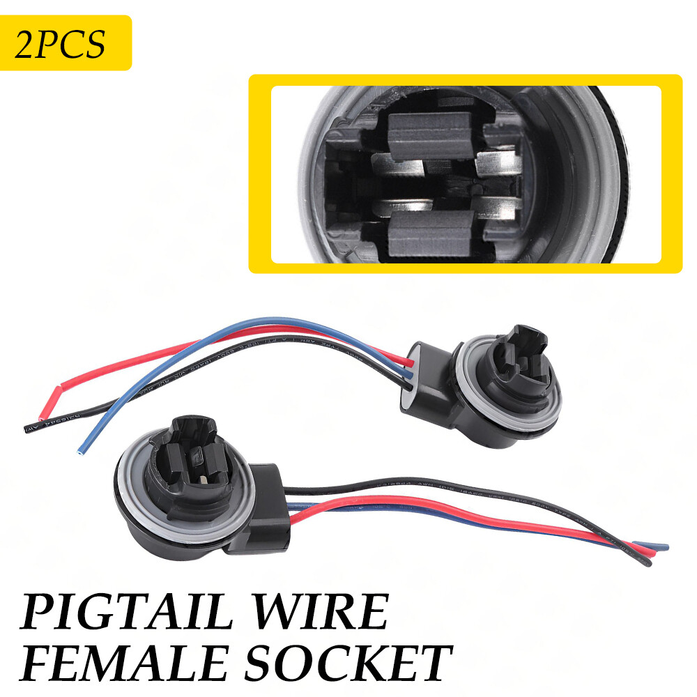 3157 Bulb Socket Brake Turn Signal Light Harness Wire Plug Connector for Jeep