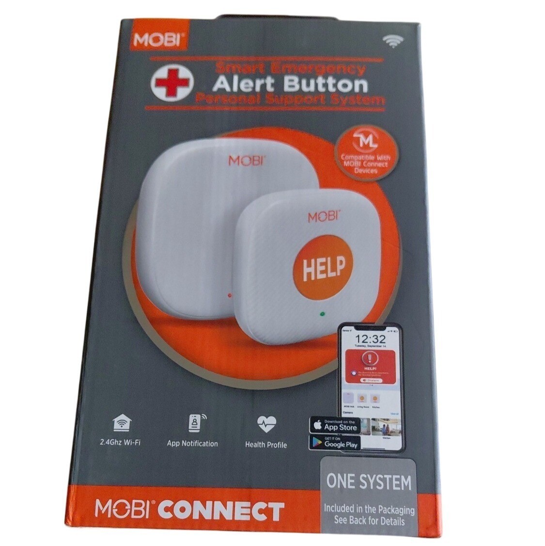 MOBI Smart Emergency Alert Button Personal Support System 70278
