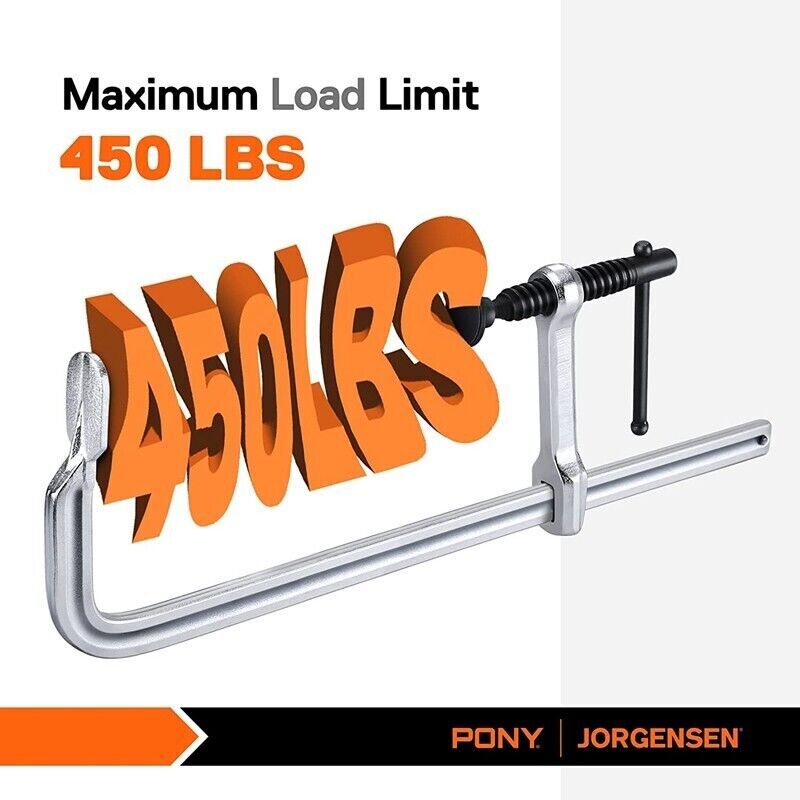 Jorgensen 12" Bar Clamps 2-pack Set Drop Forged Steel Bar Clamps for Woodworking