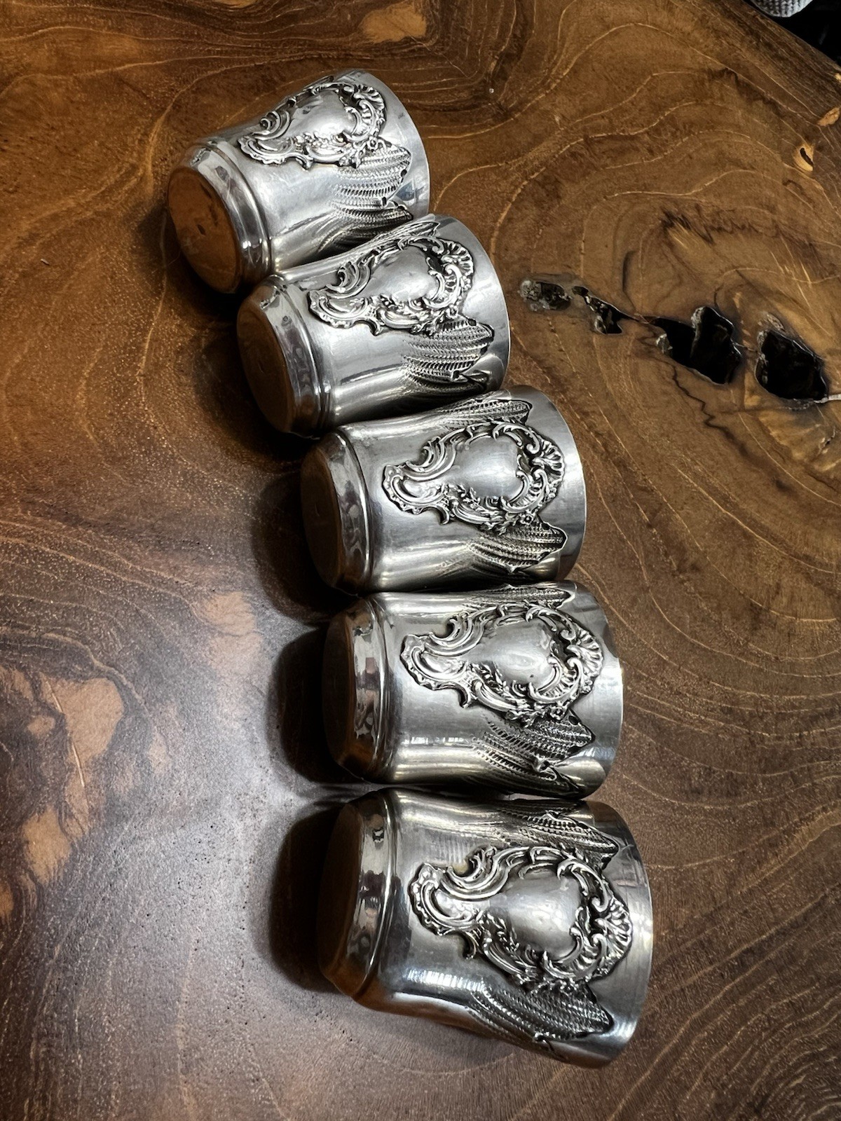 Antique Victorian French Sterling Silver Julep Cup Timbale Floral Hallmarked