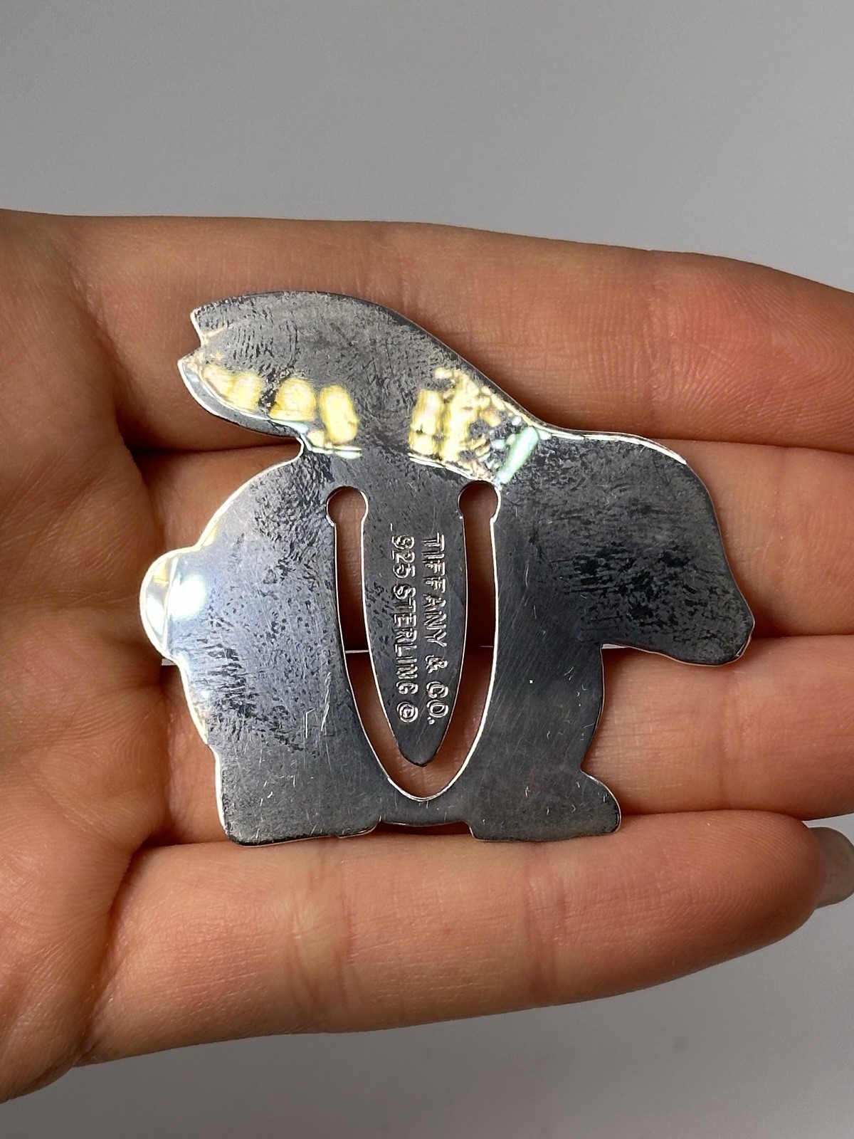 Vintage 925 Sterling Silver Tiffany&Co Bunny/Rabbit Bookmark w Box