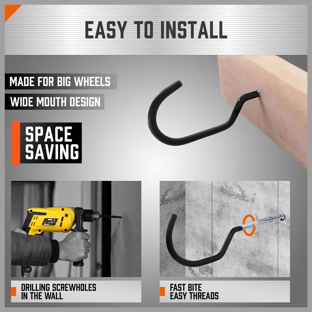 48PC Garage Storage Hooks Bike Tool Storage Hook Set Screw In Hooks 100LBS / Per