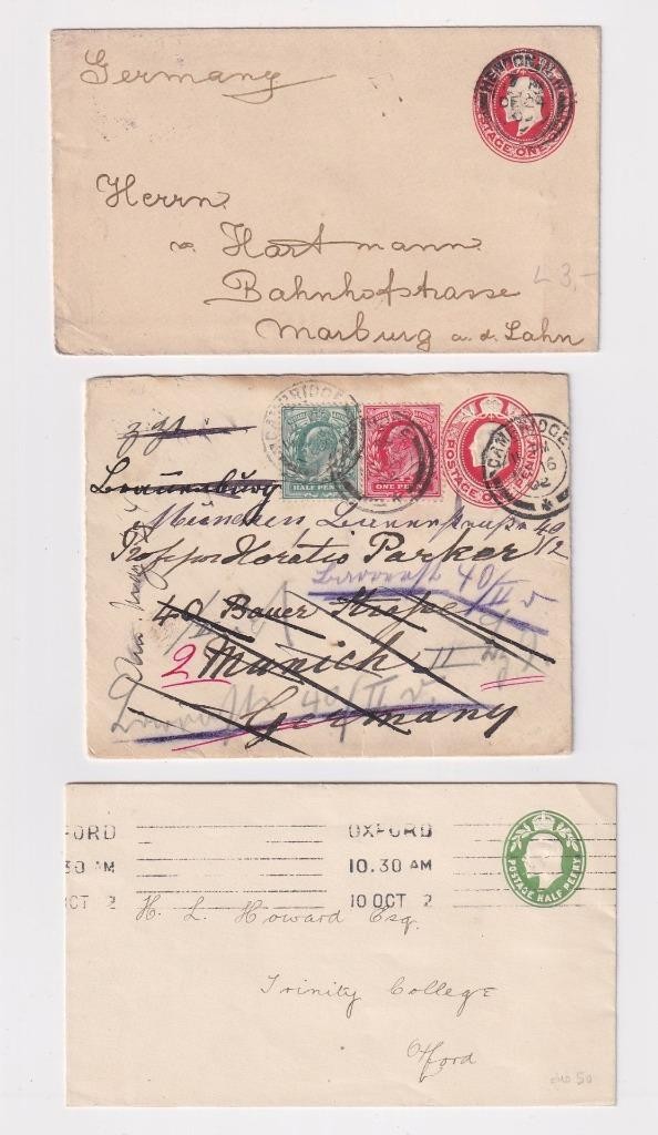 GB QV, EDVII, GV, GVI, QEII x 145 Stationery Registered, Envelopes, Lettercards.