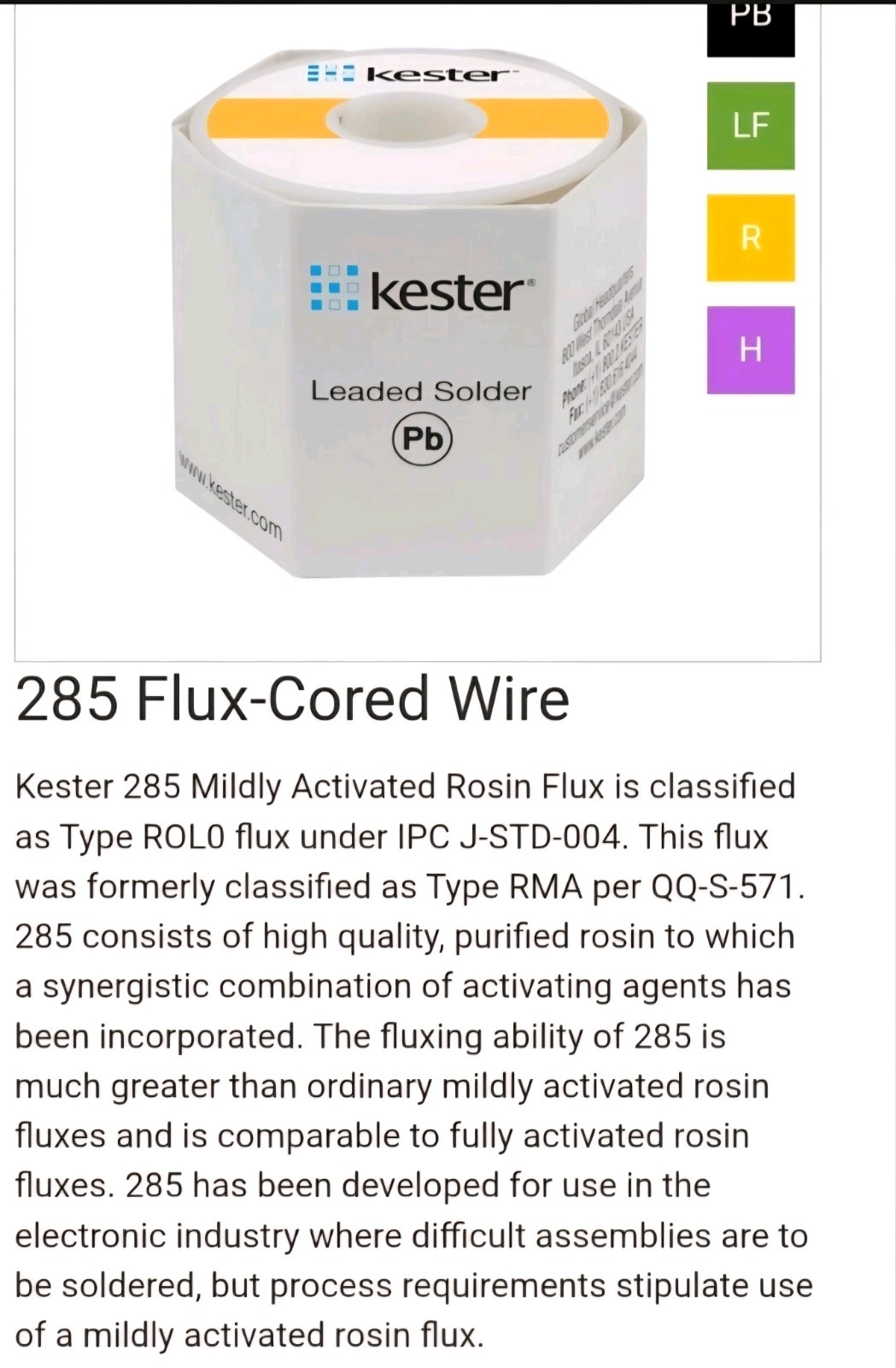 Kester Solder 24-6337-9711 63/37